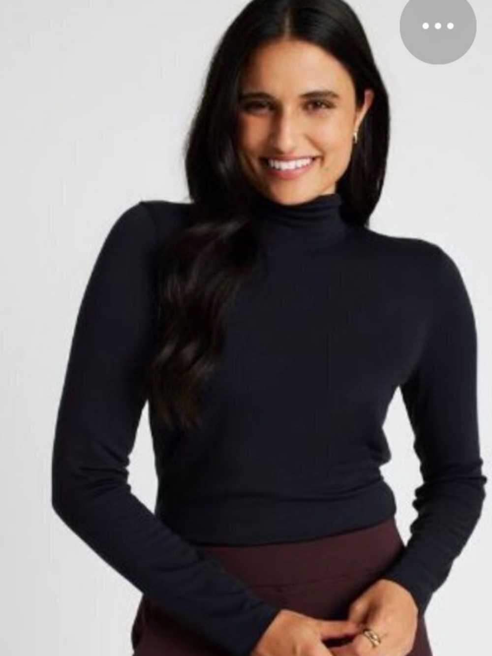 Kit and Ace Brushed French Terry Mock Turtleneck